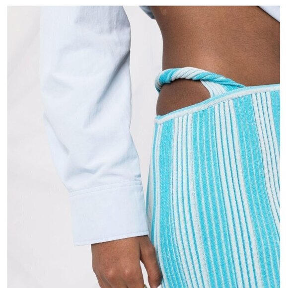Jacquemus Vertical Stripe Patter Knitted Skirt Size 42 US L - Picture 6 of 13